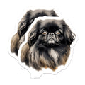 (2 Pack) Pekingese Dog Magnets - Dog Lover Refrigerator Decor - Cute Pet Portrait Animal Art for Dog Mom Dad - 5 Inches On Longest Side - Thick Durable Magnet - Made in USA - MAG27649