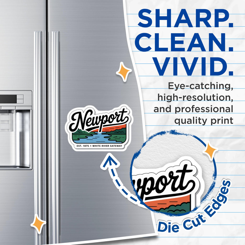 (2 Pack) Newport Arkansas Magnets - White River Gateway - Arkansas Souvenir - 5" On Longest Side - Premium Magnet - for Cars, Refrigerators, Toolboxes, Lockers - Made in USA - MAG17689