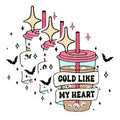 (3 Pack) Cold Heart Coffee Decals - Spooky Coffee - Halloween Laptop Decal - 3 Inches On Longest Side - Easy Peel & Apply - Made in USA - 3MCS1669