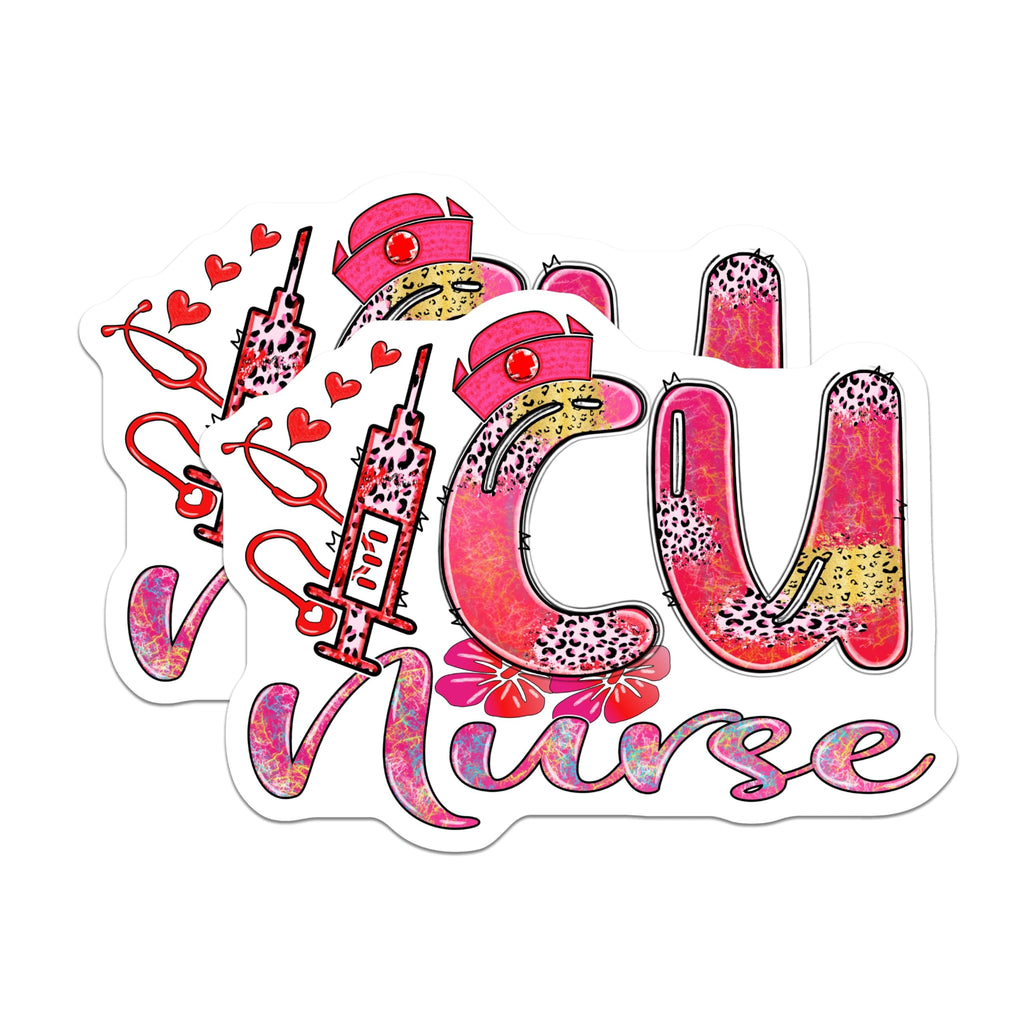 (2 Pack) ICU Nurse Magnets - Nurse Life Decor - Registered Nurse Refrigerator Magnets - 5" On Longest Side - Premium Magnet - for Cars, Refrigerators, Toolboxes, Lockers - Made in USA - MAG18489