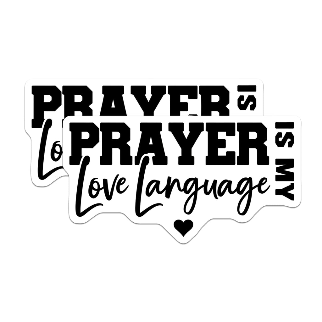 (2 Pack) Prayer is My Love Language Magnets - Inspirational Christian Faith Based Saying - Spiritual Devotion Fridge Magnets - 5 Inches On Longest Side - Thick Durable Magnet - Made in USA - MAG21611