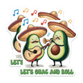 (2 Pack) Avocado Music Stickers - 5" On Longest Side - Sticks to Smooth Flat Surfaces - Made in USA - BMCS8392 - BMCS8392