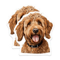 (2 Pack) Goldendoodle Dog Magnets - Cute Labradoodle Pet Owner Art - Dog Mom Locker Decor - 5 Inches On Longest Side - Thick Durable Magnet - Made in USA - MAG27916