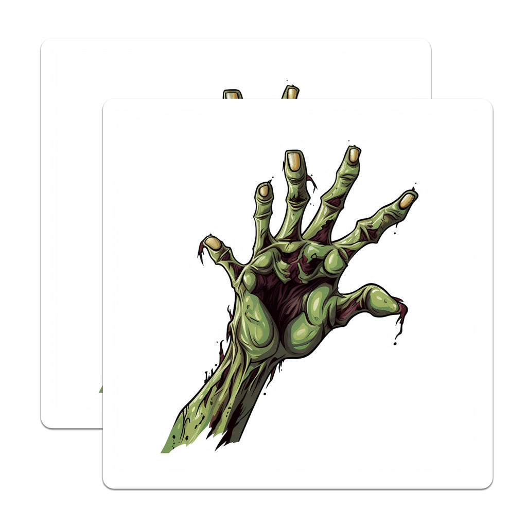 (2 Pack) Zombie Hand Magnets - Horror Decor - Halloween Spooky Undead Art - 5 Inches On Longest Side - Thick Durable Magnet - Made in USA - MAG37193