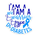 (2 Pack) Diabetes Warrior Magnets - Type 1 Awareness - Chronic Illness Support - 5 Inches On Longest Side - Thick Durable Magnet - Made in USA - MAG38627