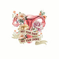 (3 Pack) Reproductive Rights Decals - Pro Choice - Floral Uterus Decal - 3 Inches On Longest Side - Easy Peel & Apply - Made in USA - 3MCS7809