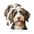 (2 Pack) Bernedoodle Dog Magnets - Adorable Doodle Puppy Portrait Art - Animal Lover Pet Owner Refrigerator Decor - 5 Inches On Longest Side - Thick Durable Magnet - Made in USA - MAG24565