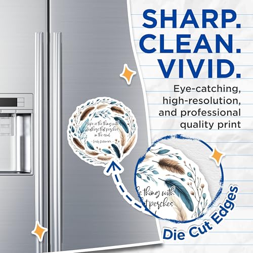 (2 Pack) Inspirational Quote Magnets - Motivational Home Decor - 5" On Longest Side - for Cars, Fridges, Toolboxes - Made in USA - MAG7552