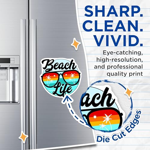 (2 Pack) Beach Life Magnets - Summer Vacation - Tropical Beach Souvenirs - 5" On Longest Side - for Cars, Fridges, Toolboxes - Made in USA - MAG3869