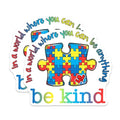 (2 Pack) Be Kind Magnets Magnets - Puzzle Piece Design - 5" On Longest Side - Made in USA - Sticks to Refrigerators & Metal Surfaces - MAG8597