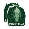 (2 Pack) Ramona Falls Magnets - Oregon Waterfall Scenery - Forest Landscape Art - PNW Travel Souvenir - 5 Inches On Longest Side - Thick Durable Magnet - Made in USA - MAG20045