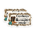 (2 Pack) Cowboy Boots Magnets - Country Music - Western Style Fridge Decor - 5" On Longest Side - Premium Magnet - for Cars, Refrigerators, Toolboxes, Lockers - Made in USA - MAG16284