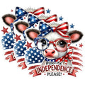 (3 Pack) Patriotic Cow Decals - USA Flag Glasses - 4th of July Laptop Decal - 3 Inches On Longest Side - Easy Peel & Apply - Made in USA - 3MCS1535