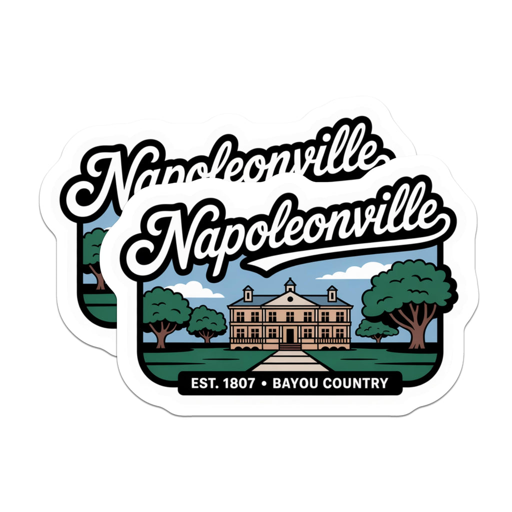 (2 Pack) Napoleonville Louisiana Magnets - Bayou Country - Retro Souvenir Fridge Magnets - 5" On Longest Side - Premium Magnet - for Cars, Refrigerators, Toolboxes, Lockers - Made in USA - MAG18702