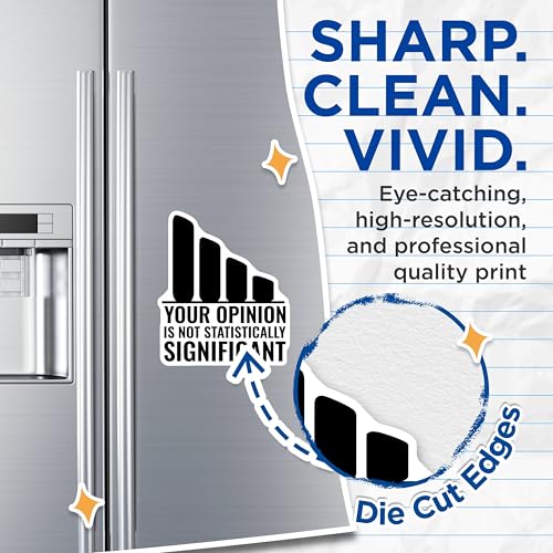 (2 Pack) Funny Statistical Science Magnets - Data Laugh - Humor Home Office Decor - 5" On Longest Side - for Cars, Fridges, Toolboxes - Made in USA - MAG6750