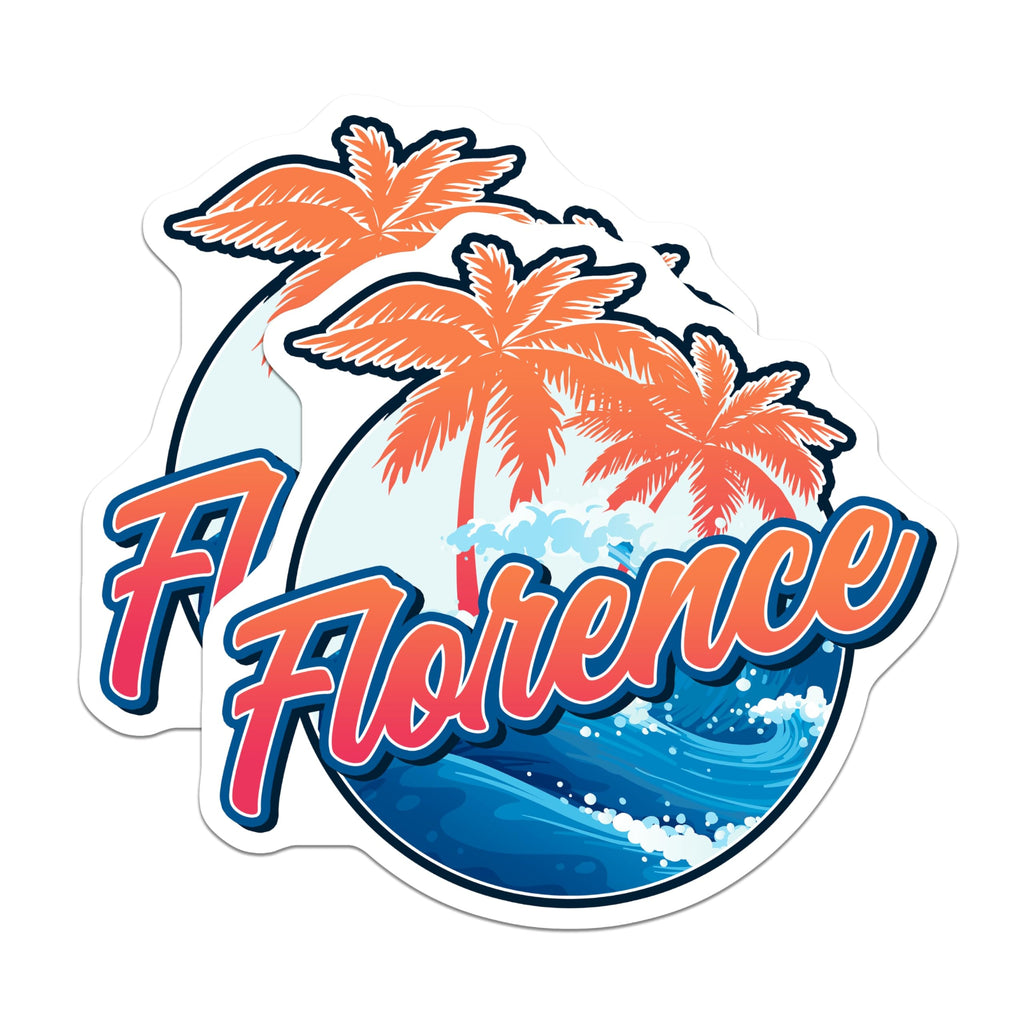 (2 Pack) Florence Italy Magnets - Beach Scene Magnets - Travel Destination Magnets - 5" On Longest Side - Premium Magnet - for Cars, Refrigerators, Toolboxes, Lockers - Made in USA - MAG17368