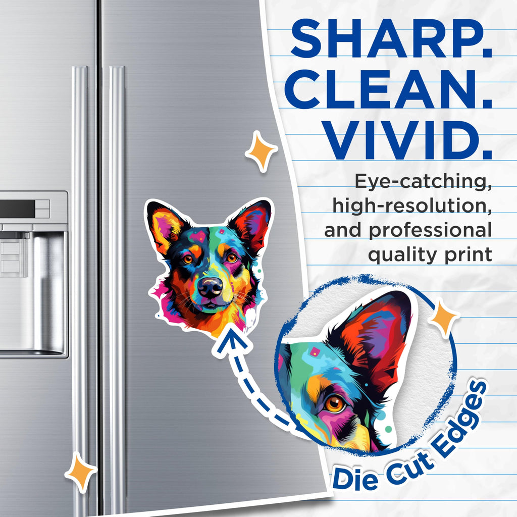 (2 Pack) Australian Cattle Dog Breed Magnets - 5 Inches On Longest Side - Choose from Over 100 Dog Breeds - for Cars, Refrigerators, Toolboxes - Made in USA - MAG1759