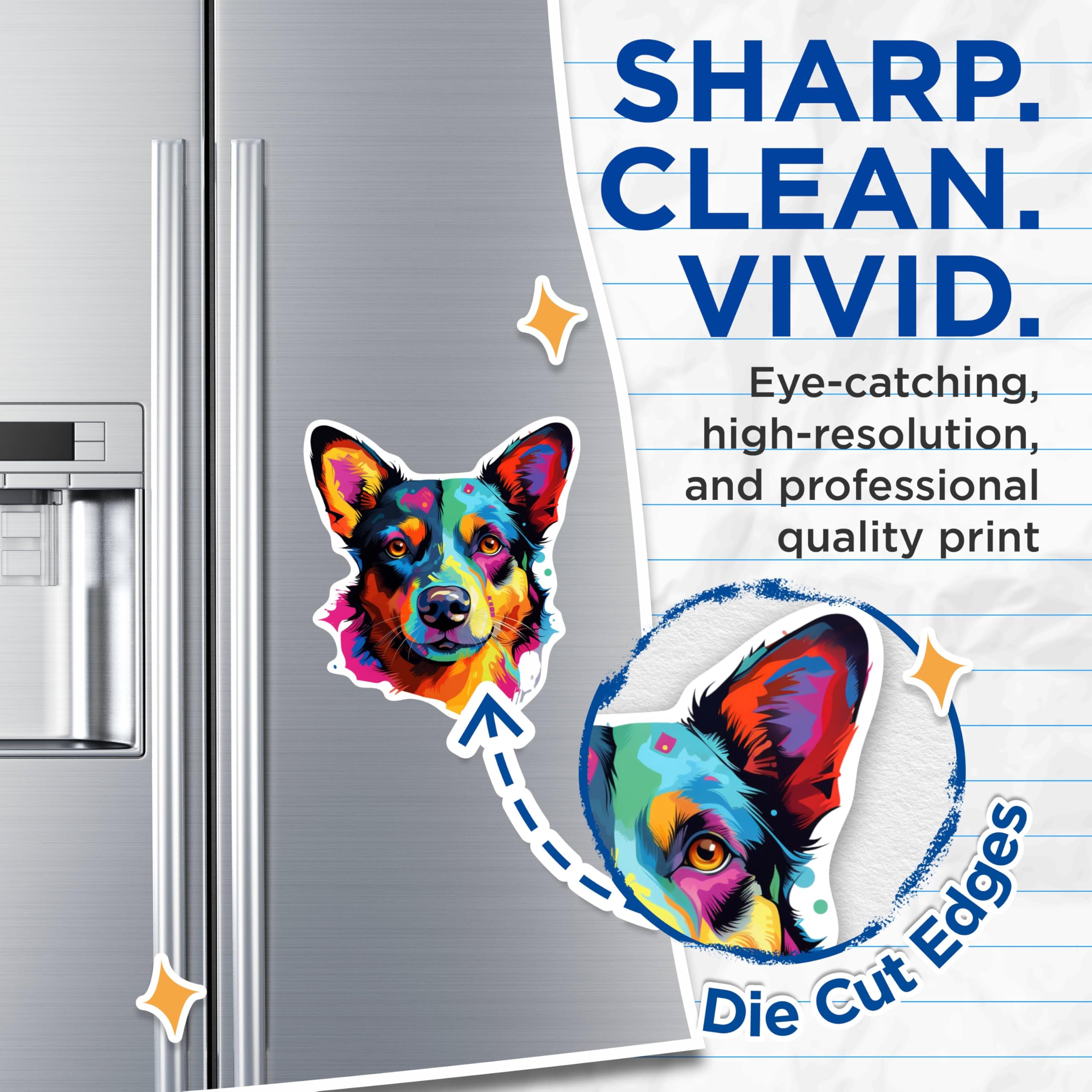 (2 Pack) Australian Cattle Dog Breed Magnets - 5 Inches On Longest Side - Choose from Over 100 Dog Breeds - for Cars, Refrigerators, Toolboxes - Made in USA - MAG1759