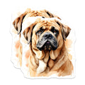 (2 Pack) Bullmastiff Stickers - Dog Breed Stickers - Cute Animal Stickers - 5" On Longest Side - Sticks to Smooth Flat Surfaces - Made in USA - BMCS14543