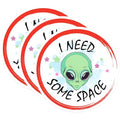 (3 Pack) Alien Decals - I Need Some Space - Laptop Decals - 3 Inches On Longest Side - Easy Peel & Apply - Made in USA - 3MCS6536