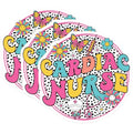 (3 Pack) Cardiac Nurse Decals - Nurse Decal - Laptop Decal - 3 Inches On Longest Side - Easy Peel & Apply - Made in USA - 3MCS7904