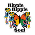 (2 Pack) Hippie Soul Magnets - Butterfly Decor - Retro Mushroom Magnets - 5" On Longest Side - Premium Magnet - for Cars, Refrigerators, Toolboxes, Lockers - Made in USA - MAG15380