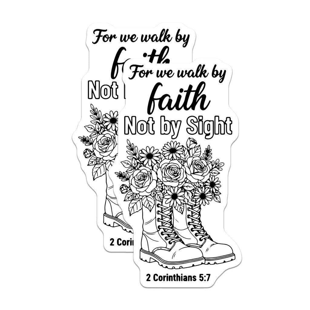 (2 Pack) Bible Verse Magnets - Boots Floral Design - Christian Refrigerator Decor - 5" On Longest Side - Premium Magnet - for Cars, Refrigerators, Toolboxes, Lockers - Made in USA - MAG14928