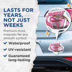 (2 Pack) Tackle Cancer Magnets - Pink Ribbon Football - Awareness Magnets - 5" On Longest Side - Premium Magnet - for Cars, Refrigerators, Toolboxes, Lockers - Made in USA - MAG16918
