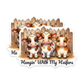 (2 Pack) Cute Cow Magnets - Farm Animal Decor - Funny Heifer Friendship Magnets - 5 Inches On Longest Side - Thick Durable Magnet - Made in USA - MAG39682