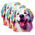 (3 Pack) Colorful Dog Decals - Pet Lover Stickers - Laptop Decals - 3 Inches On Longest Side - Easy Peel & Apply - Made in USA - 3MCS0745