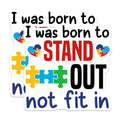 (2 Pack) Autism Awareness Magnets - Neurodiversity Acceptance - Stand Out Quote - Puzzle Heart Design - 5 Inches On Longest Side - Thick Durable Magnet - Made in USA - MAG38619