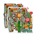 (2 Pack) Florida State Magnets - Cactus and Pumpkin Design - Unique Home Decor Magnets - 5" On Longest Side - Premium Magnet - for Cars, Refrigerators, Toolboxes, Lockers - Made in USA - MAG18337
