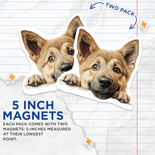 (2 Pack) Animal Lovers Magnet - Pet Decor - Home Decor - Kitchen Accessories - Dog Lovers - 5" On Longest Side - Sticks to Smooth Flat Surfaces - Made in USA - MAG9931