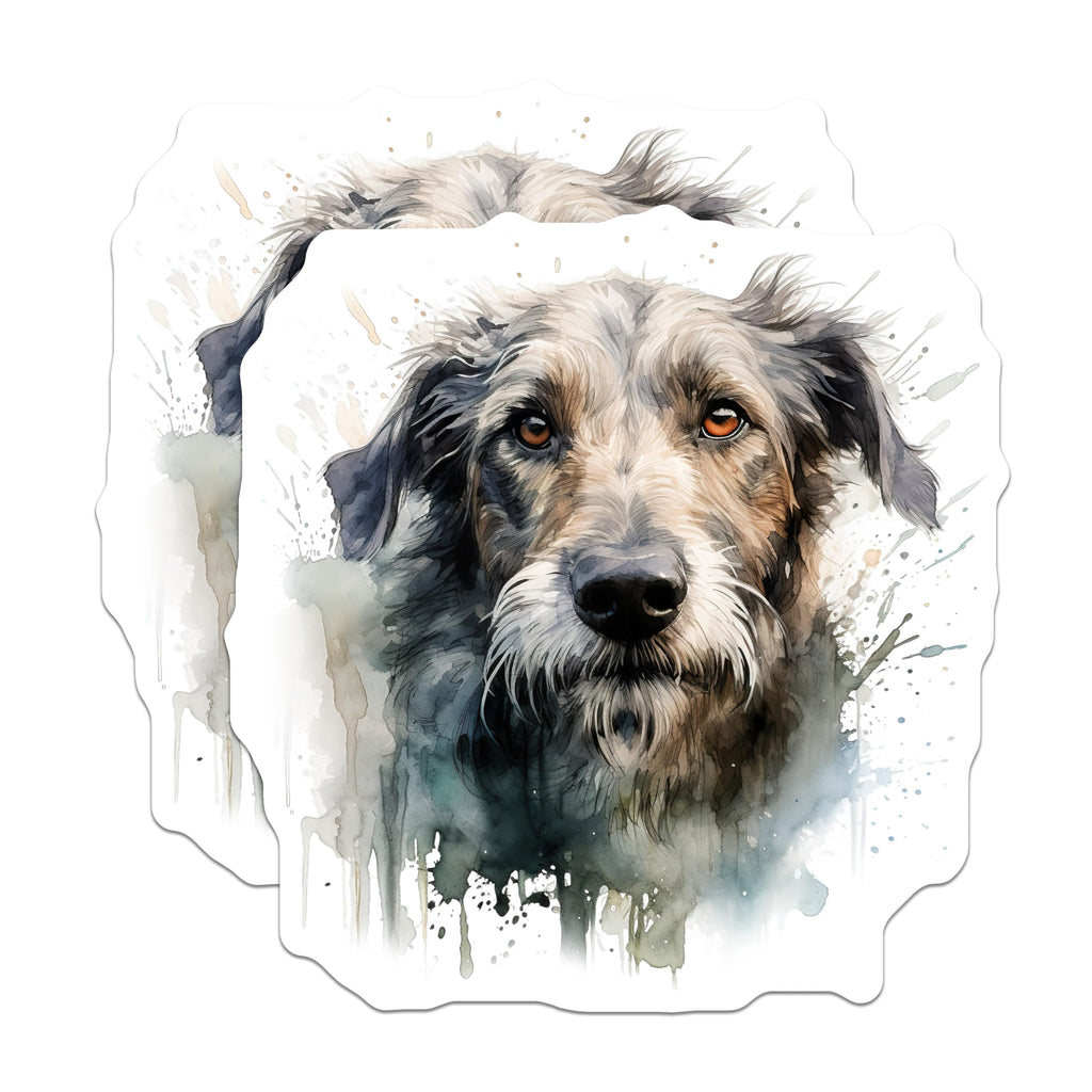 (2 Pack) Shaggy Dog Magnets - Watercolor Pet Art - Dog Lover Home Decor - 5 Inches On Longest Side - Thick Durable Magnet - Made in USA - MAG29862