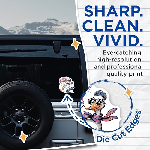 (2 Pack) Duck Skateboard Stickers - 5" On Longest Side - Sticks to Smooth Flat Surfaces - Made in USA - BMCS8534 - BMCS8534