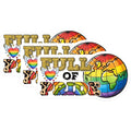 (3 Pack) Full of Pride Decals - Rainbow Globe - LGBT Pride Decals - 3 Inches On Longest Side - Easy Peel & Apply - Made in USA - 3MCS7019