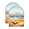 (2 Pack) Great Sand Dunes National Park Bumper Magnet - US National Park - Choose from 63 Parks - 5" On Longest Side - Decal for Car Bumper, Laptop, Water Bottle, Wall, and Window - MAG1520