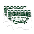 (2 Pack) Shenanigans Magnets - St Patricks Day Decor - Funny Irish Quote Kitchen Office Magnets - 5 Inches On Longest Side - Thick Durable Magnet - Made in USA - MAG23199