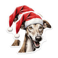 (2 Pack) Santa Whippet Magnets - Holiday Dog Decor - Christmas Pet Lover Accessory - 5 Inches On Longest Side - Thick Durable Magnet - Made in USA - MAG25385