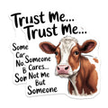 (2 Pack) Funny Cow Magnets - Sarcastic Quote Decor - Humorous Animal Fridge Magnet - 5 Inches On Longest Side - Thick Durable Magnet - Made in USA - MAG37961