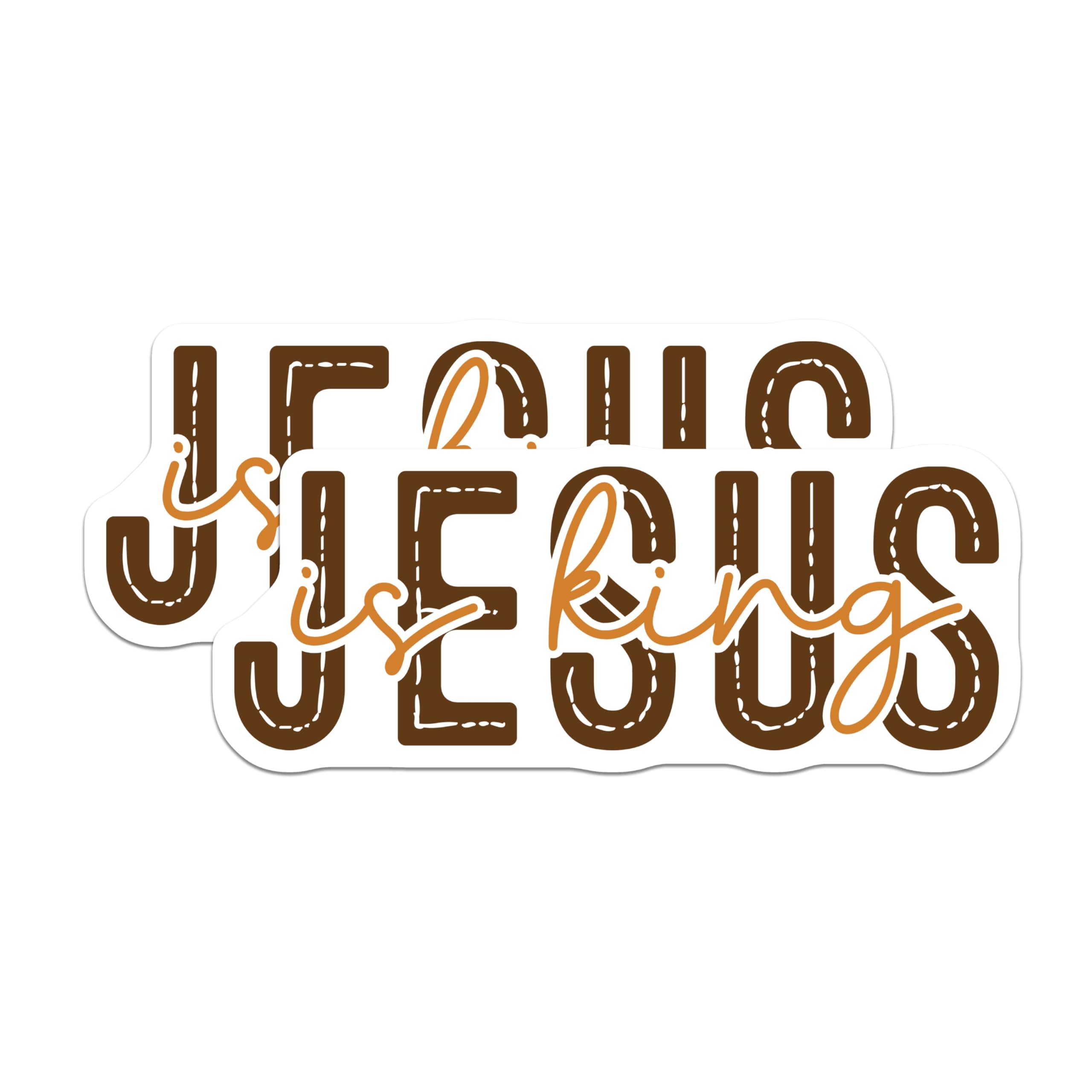 (2 Pack) Jesus is King Magnets - Christian Faith Decor - Religious Affirmation Scripture Bible Verse Magnets - 5 Inches On Longest Side - Thick Durable Magnet - Made in USA - MAG30548