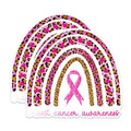 (2 Packs) Breast Cancer Awareness Stickers - Pink Ribbon Fight Cancer Decals - 5 Inches On Longest Side - Premium Vinyl Decal - Sticks to Any Smooth Flat Surface - Made in USA - BMCS2384