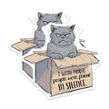 (2 Pack) Grumpy Cat Magnets - Introvert Humor Quote - Fluent in Silence Art - Funny Cat Lover Fridge Accessory - Sarcastic Pet Owner Present - 5" - Thick Durable Magnet - Made in USA - MAG39509