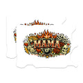(2 Pack) Mama Magnets - Edgy Rockabilly Tattoo Art - Leopard Skull 8 Ball Dice Flames Checkered Flag - 5 Inches On Longest Side - Thick Durable Magnet - Made in USA - MAG20460