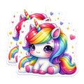 (2 Pack) Kawaii Unicorn Magnets - Cute Rainbow Fantasy Decor - Magical Animal Refrigerator Magnet - Kids Whiteboard Decoration - 5" - Thick Durable Magnet - Made in USA - MAG39437