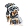 (2 Pack) Rottweiler Magnets - Dog Breed Art - Refrigerator Decor - 5" On Longest Side - Premium Magnet - for Cars, Refrigerators, Toolboxes, Lockers - Made in USA - MAG16162