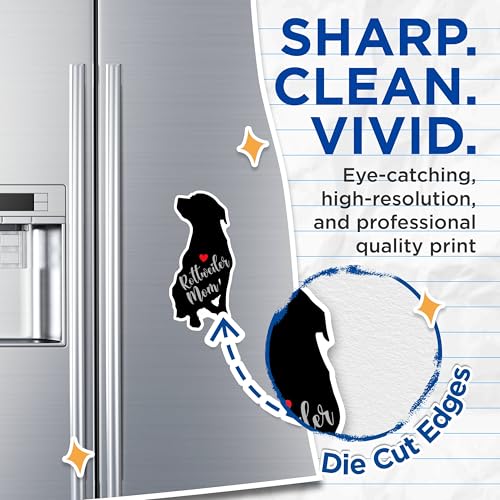 (2 Packs) Rottweiler Mom Magnets - Rottweiler Dog Breed Magnets - 5 Inches On Longest Side - Premium Magnet - for Fridges, Toolboxes, Cars - Made in USA - MAG2517