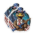 (2 Pack) Patriotic Duck Magnets - Uncle Sam Animal Figure - American Flag Art - Fourth of July Decor - Freedom Country Motif - 5 Inches On Longest Side - Thick Durable Magnet - Made in USA - MAG22485
