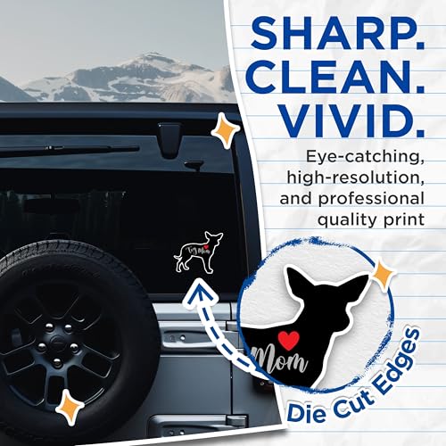 (2 Packs) Toy Mom Dog Breed Stickers - Toy Mom Dog Breed Decals - 5 Inches On Longest Side - Premium Vinyl Decal - Sticks to Any Smooth Flat Surface - Made in USA - BMCS2541