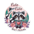 (2 Pack) Cute Raccoon Stickers - Adorable Animal Stickers - Fun Raccoon Decals - 5" On Longest Side - Sticks to Any Smooth Flat Surface - Made in USA - BMCS2912